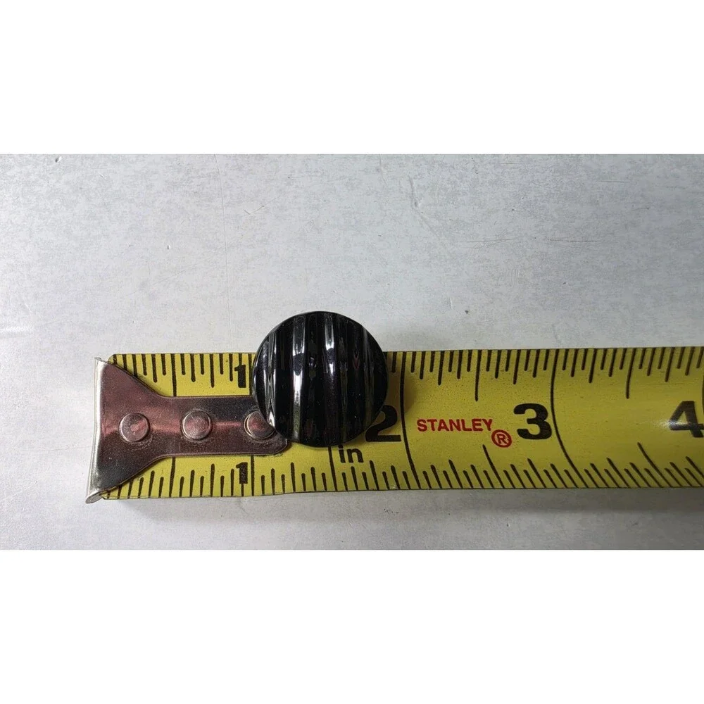 Black Wavy Circular Stud Earrings Vintage Costume Jewelry READ Description